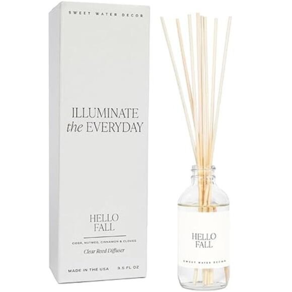 Sweet Water Decor Hello Fall Reed Diffuser Set - Hot Cider, Cinnamon, Cloves - Picture 10 of 10